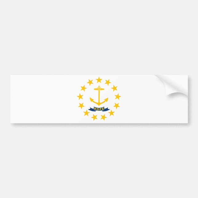 State Flag of Rhode Island Bumper Sticker (Front)