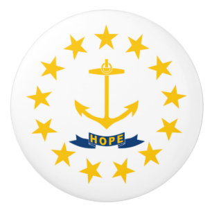 State Flag of Rhode Island Ceramic Knob