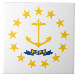 State Flag of Rhode Island Ceramic Tile