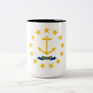 State Flag of Rhode Island Two-Tone Coffee Mug
