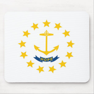 State Flag of Rhode Island, USA Mouse Pad