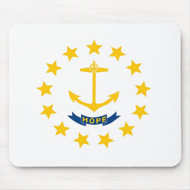 State Flag of Rhode Island, USA Mouse Pad (Front)