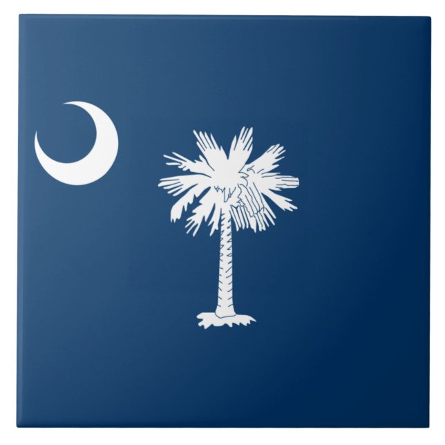 State Flag of South Carolina Ceramic Tile (Front)