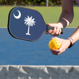 State Flag of South Carolina, USA Pickleball Paddle
