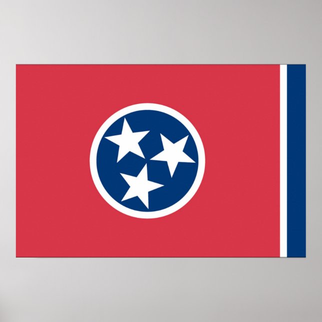 State Flag of Tennessee, USA Poster (Front)