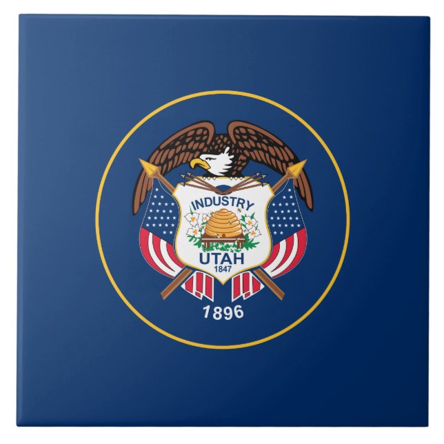 State Flag of Utah Ceramic Tile (Front)