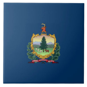 State Flag of Vermont Ceramic Tile
