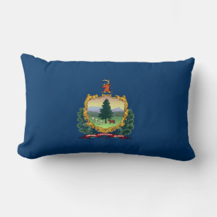 State Flag of Vermont Lumbar Cushion