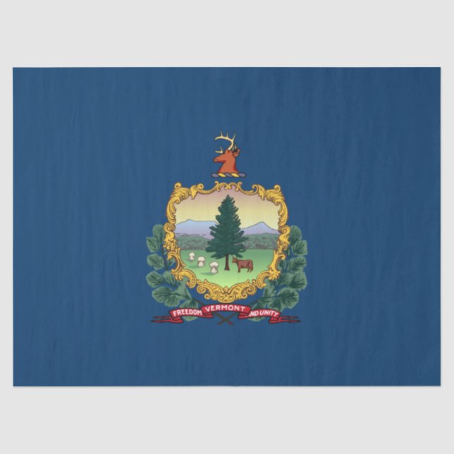 State Flag of Vermont Tissue Paper (Front)