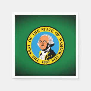 State Flag of Washington State Paper Party Napkins