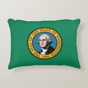 State Flag of Washington, USA Decorative Cushion