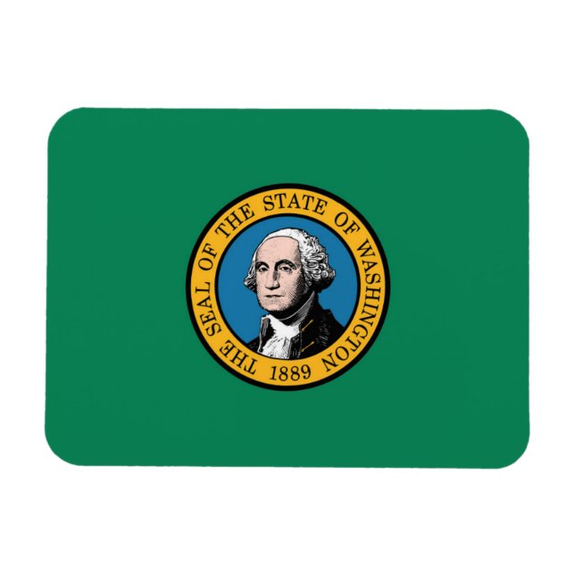 State Flag of Washington, USA Magnet (Horizontal)