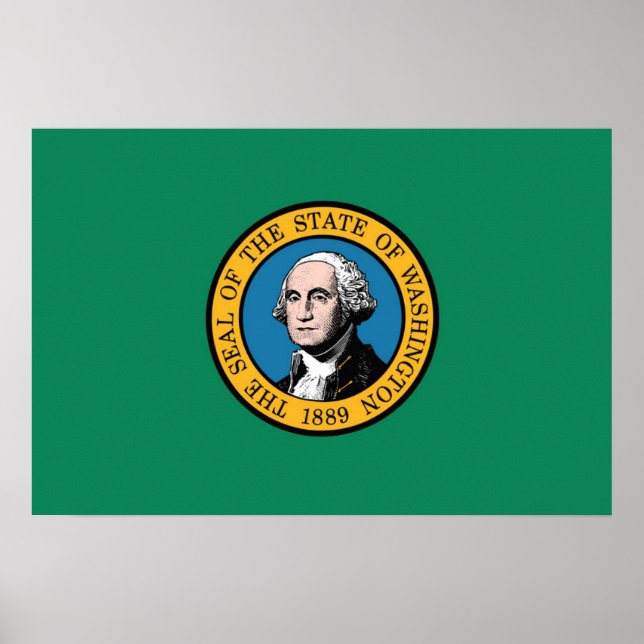 State Flag of Washington, USA Poster (Front)