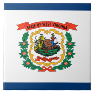 State Flag of West Virginia Ceramic Tile