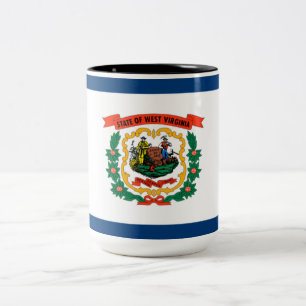 State Flag of West Virginia Two-Tone Coffee Mug