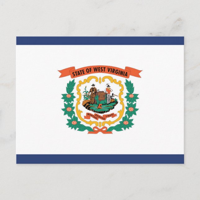 State Flag of West Virginia, USA Postcard (Front)