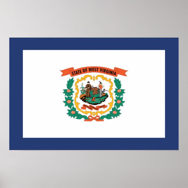 State Flag of West Virginia, USA Poster (Front)