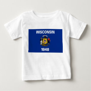 State Flag of Wisconsin Baby T-Shirt