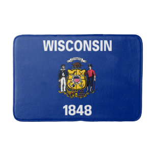 State Flag of Wisconsin Bath Mat