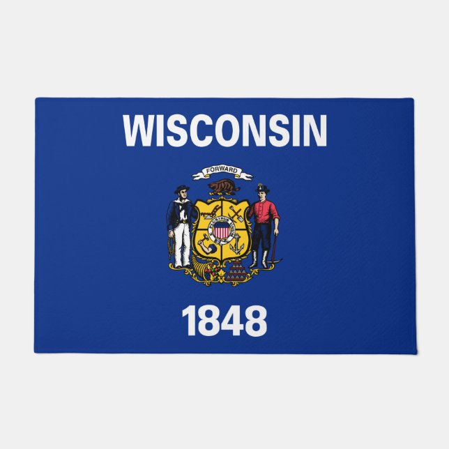 State Flag of Wisconsin Doormat (Front)