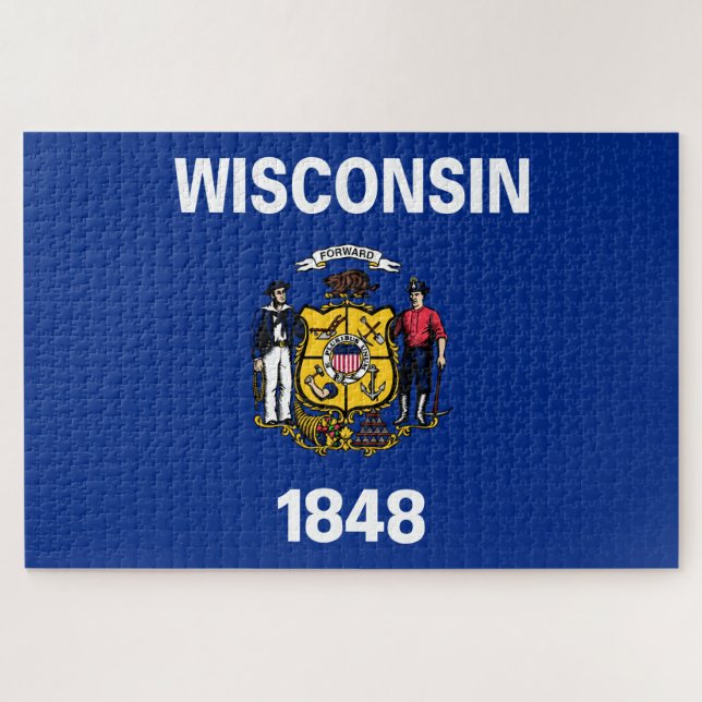 State Flag of Wisconsin Jigsaw Puzzle (Horizontal)