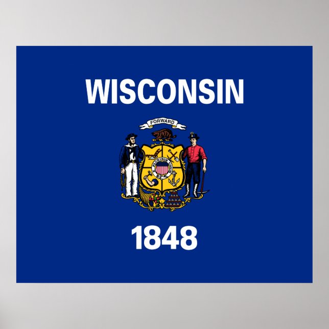 State Flag of Wisconsin Poster (Front)