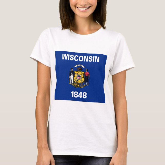State Flag of Wisconsin T-Shirt (Front)
