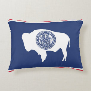 State Flag of Wyoming, USA Decorative Cushion