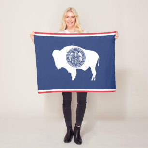 State Flag of Wyoming, USA Fleece Blanket
