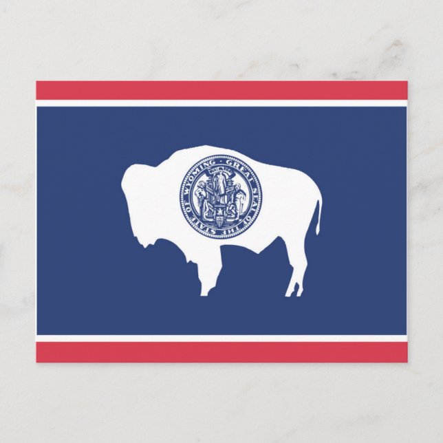 State Flag of Wyoming, USA Postcard (Front)