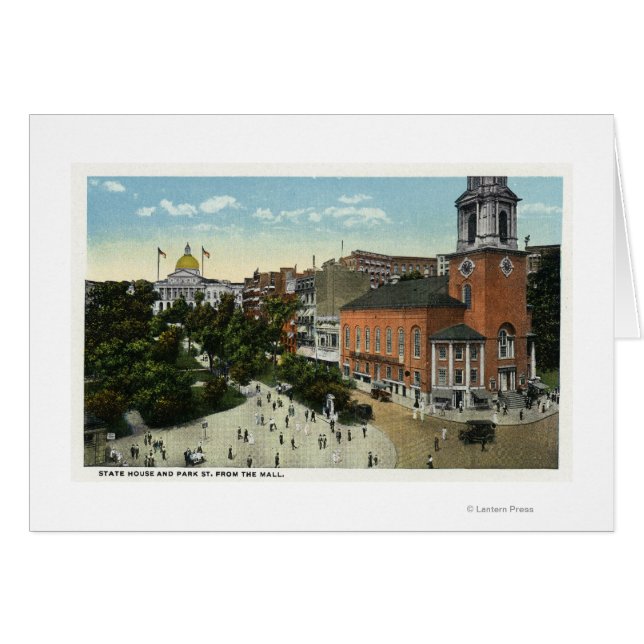 State House and Park Street View from the Mall (Front Horizontal)