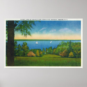 State Hwy Scenic View of Owasco Lake Poster