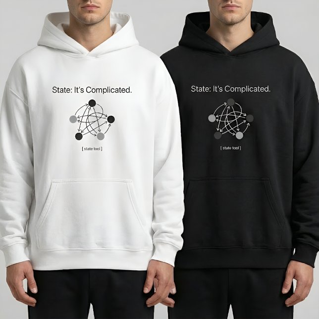 State Its Complicated Programmer Humor Hoodie (Creator Uploaded)