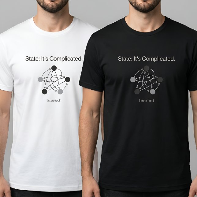 State Its Complicated Programmer Humor T-Shirt (Creator Uploaded)