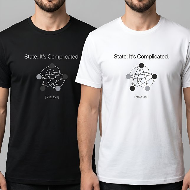 State Its Complicated Programmer Humor T-Shirt (Creator Uploaded)