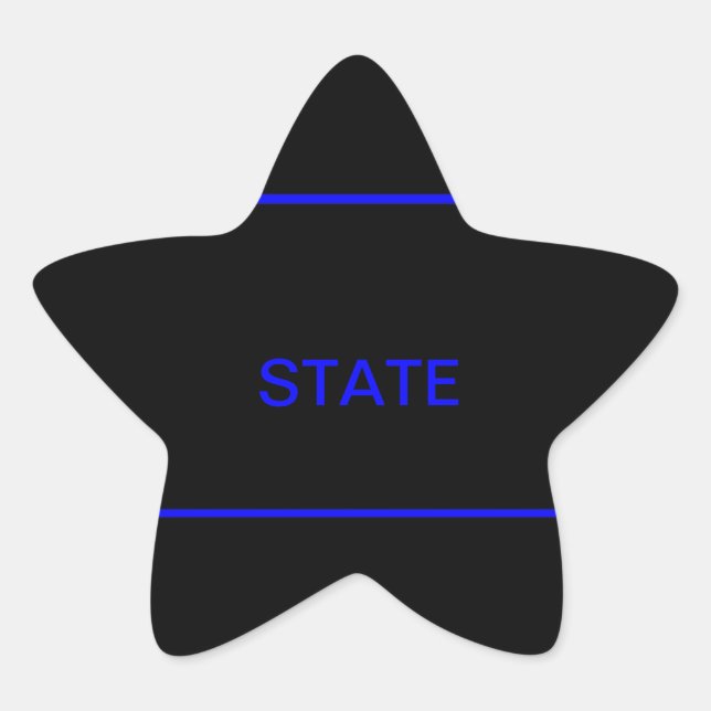state law enforcement decal star sticker (Front)