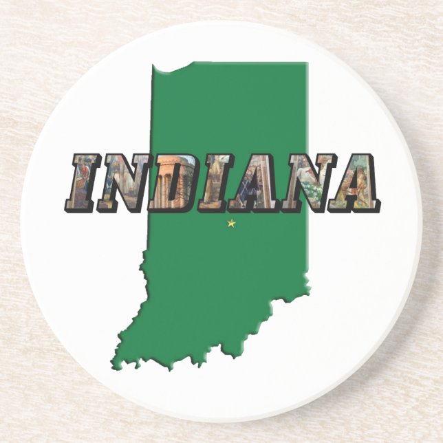 State Map and Picture Text Coaster (Front)