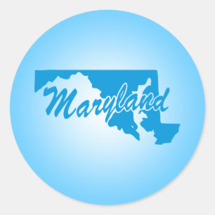 State Maryland Classic Round Sticker