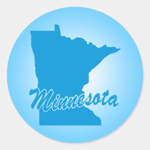State Minnesota Classic Round Sticker