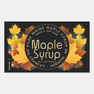 State Name and Sugarmaker  (Batch and Date) Rectan Rectangular Sticker