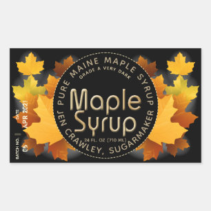 State Name and Sugarmaker  (Batch and Date) Rectangular Sticker