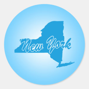 State New York Classic Round Sticker
