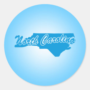 State North Carolina Classic Round Sticker