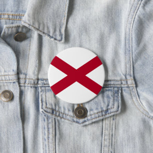 State of Alabama Flag 7.5 Cm Round Badge