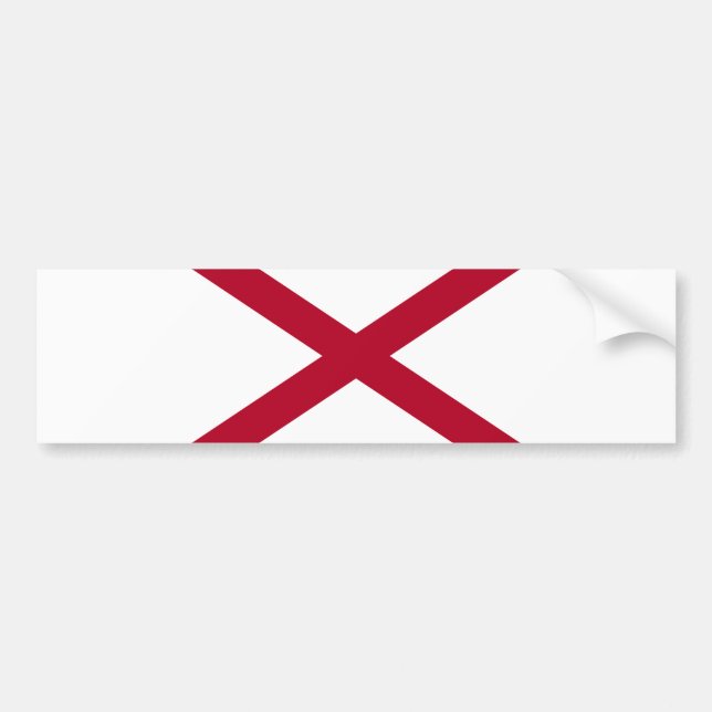 State of Alabama Flag Bumper Sticker (Front)