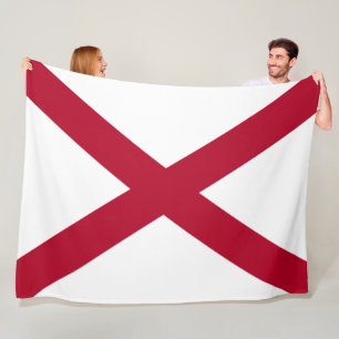 State of Alabama Flag Fleece Blanket