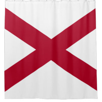 State of Alabama Flag Shower Curtain