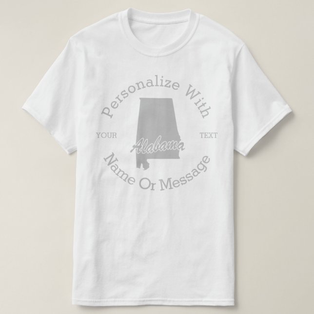 State Of Alabama PERSONALIZED T-shirt (Design Front)