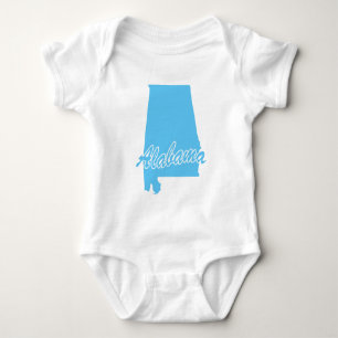 State Of Alabama Shape Baby Bodysuit