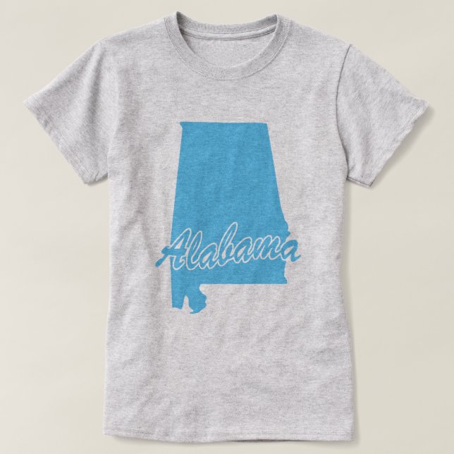 State Of Alabama Shape T-shirt (Design Front)